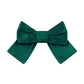 Emerald Green Silk Hair Clip Bow