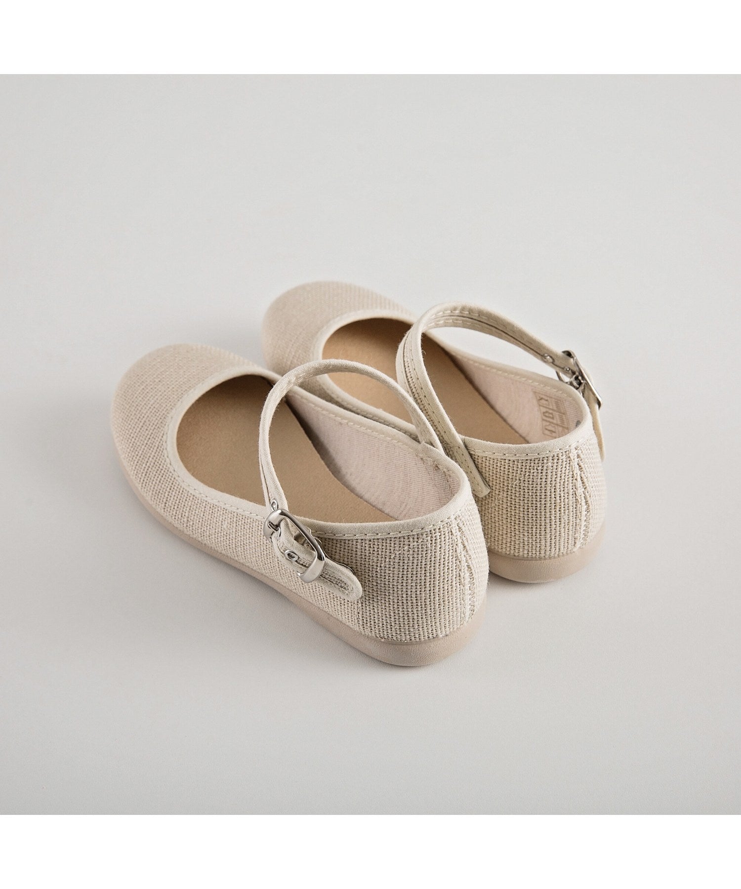 Girls Mary Jane Buckle Shoes - Natural
