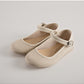 Girls Mary Jane Buckle Shoes - Natural