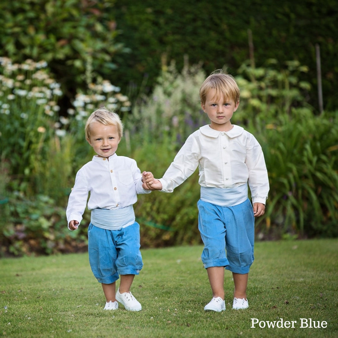 Pageboys in Blue and Ivory