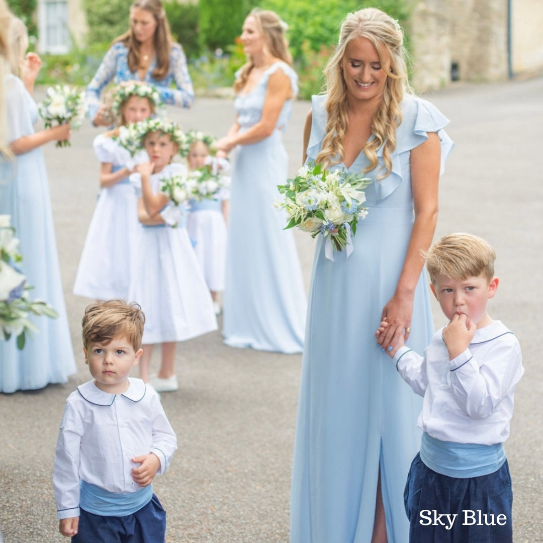 Pageboys in Sky Blue and Navy