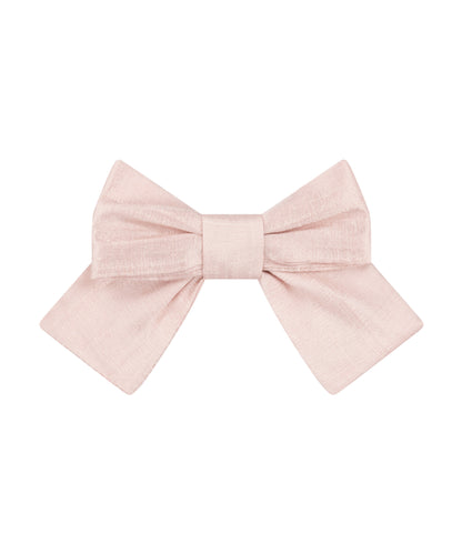 Blush Pink Silk Hair Clip Bow