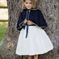 Navy Wool Girl's Bridesmaid Cape