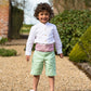 Ivory, Pink and Green Page Boy Outfit | Amelia Brennan