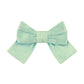 Mint Green Silk Hair Clip Bow