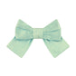 Mint Green Silk Hair Clip Bow