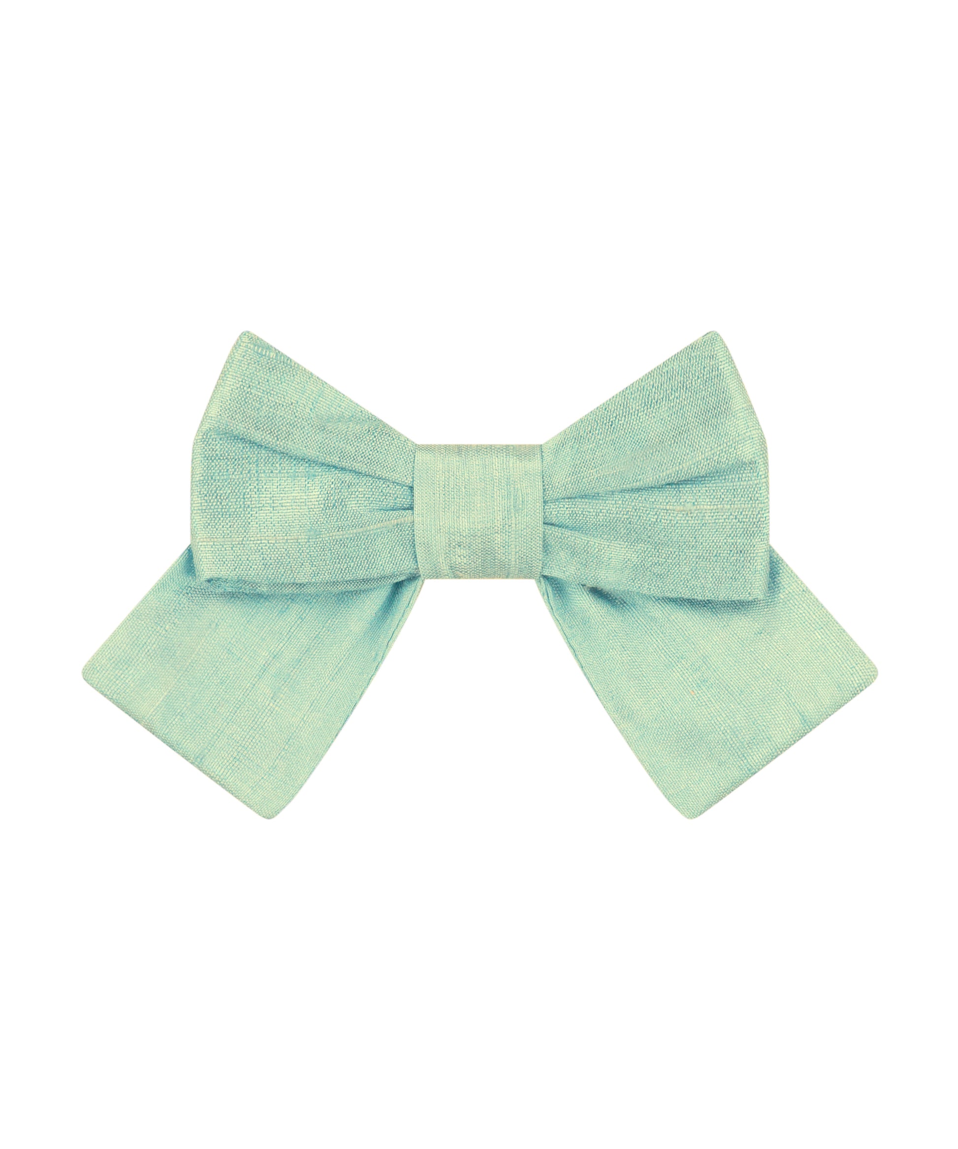 Mint Green Silk Hair Clip Bow