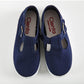 Navy T-Bars kids shoes by Cienta (top)