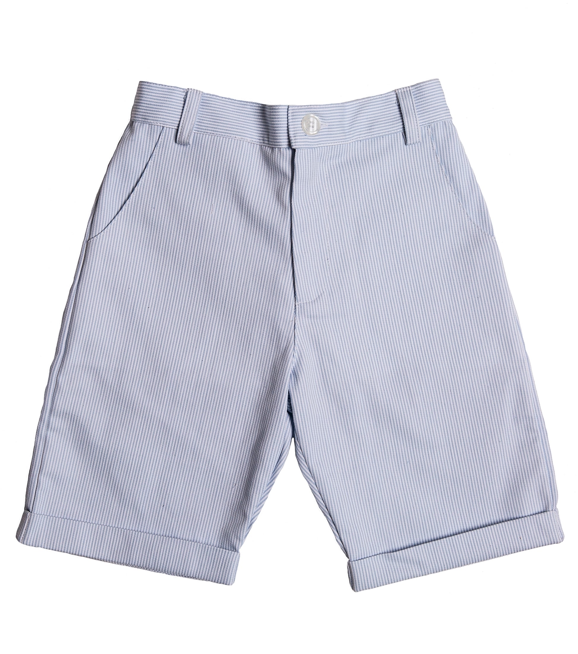 Blue Pin Stripe Shorts