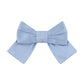 Sky Blue Silk Hair Clip Bow
