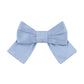 Sky Blue Silk Hair Clip Bow