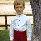 Winter Pageboy Shirt and Velvet Cummerbund | Amelia Brennan