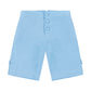 Blue linen pageboy shorts by  Amelia Brennan Weddings