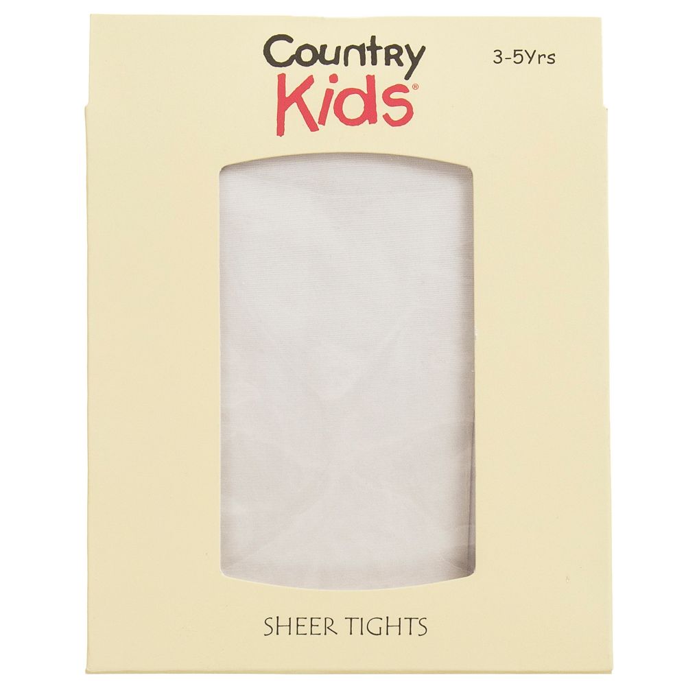 Country Kids Sheer Celebration Tights in Ivory