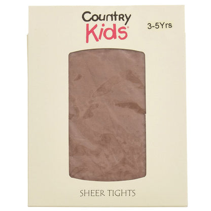 Country Kids Sheer Celebration Tights in Tan